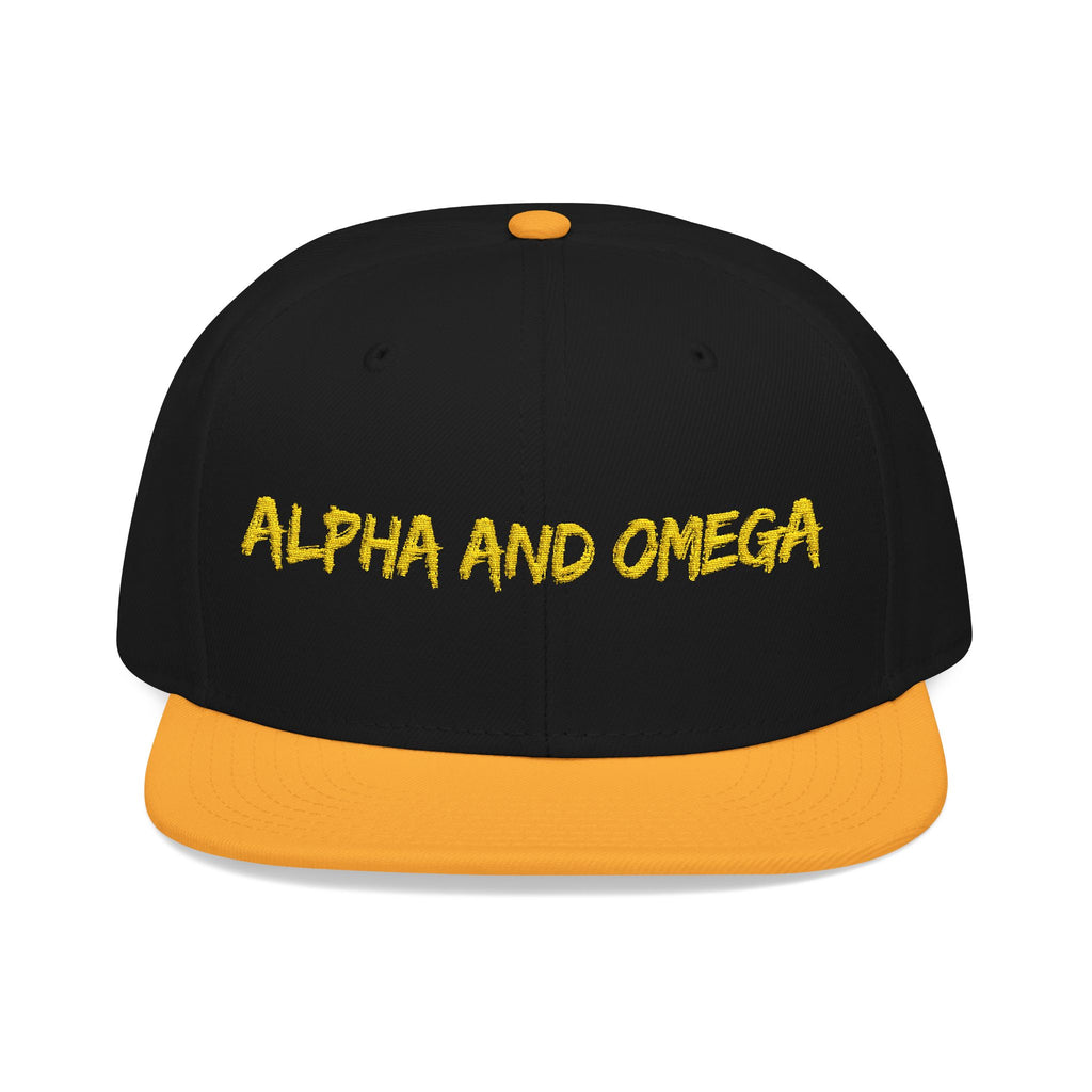 Embroidered "Alpha and Omega" Snapback Hat - Streetwear Trucker Cap