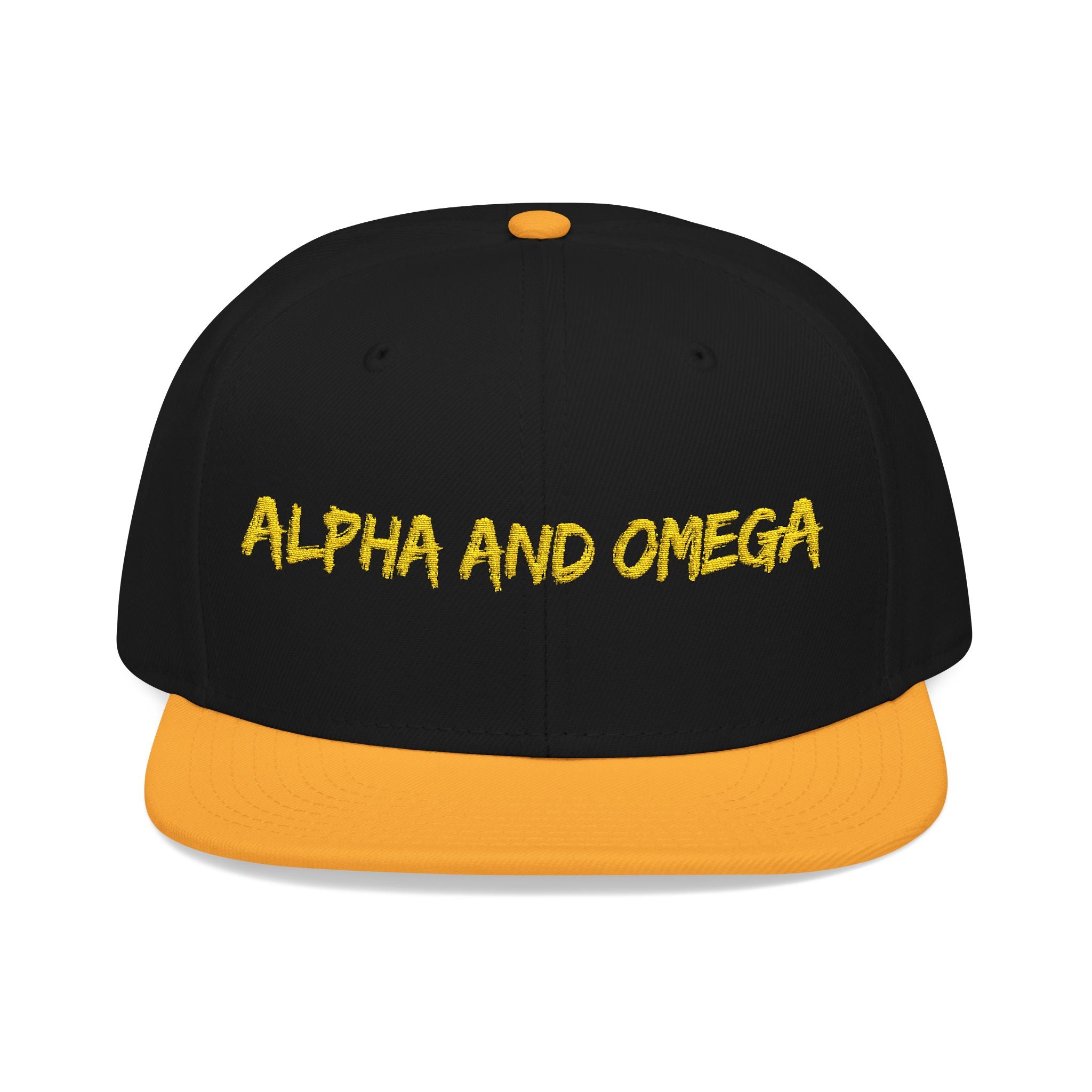 Embroidered "Alpha and Omega" Snapback Hat - Streetwear Trucker Cap