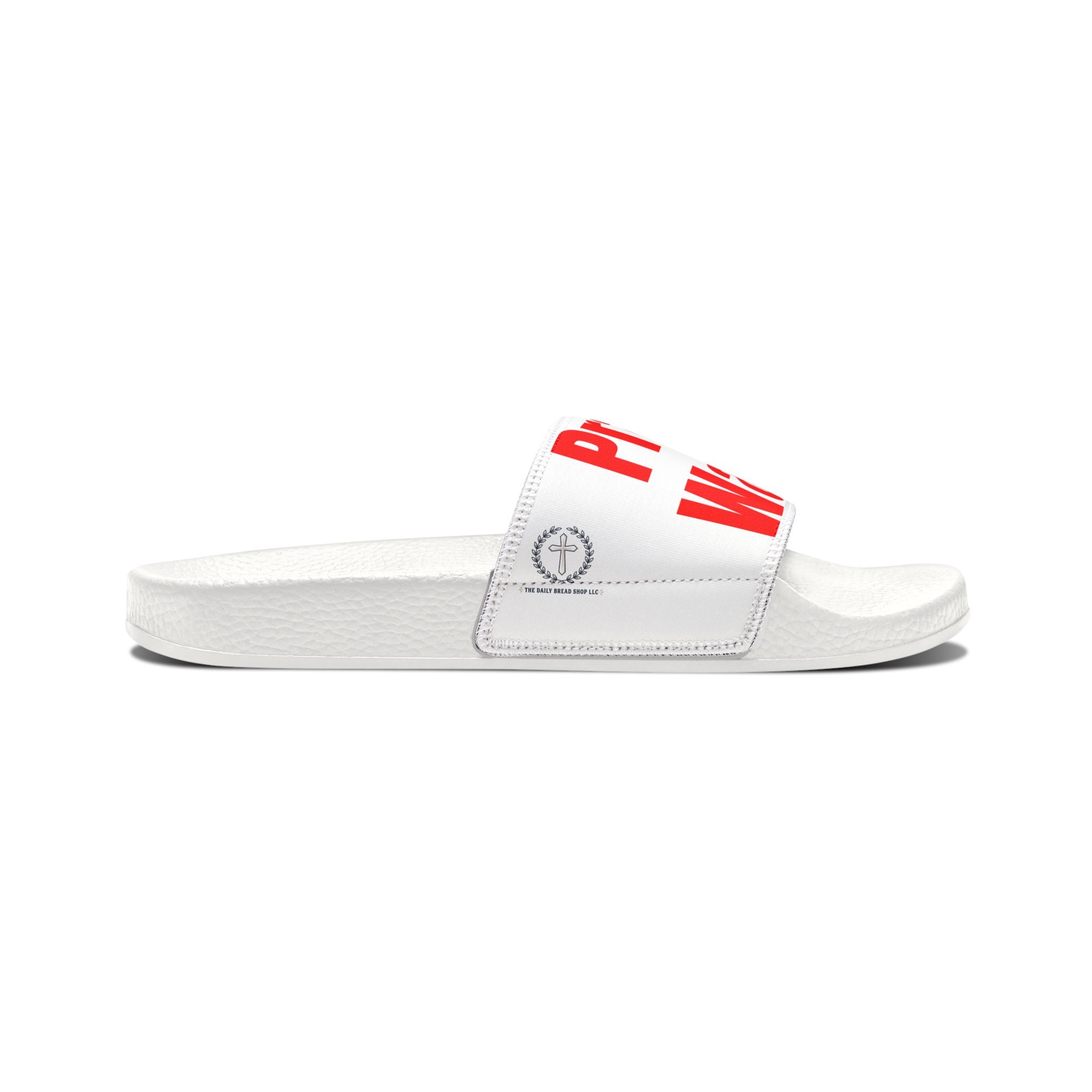 Prayer Warrior Slide Sandals for Men — Removable Strap Casual Beach & Pool Slides