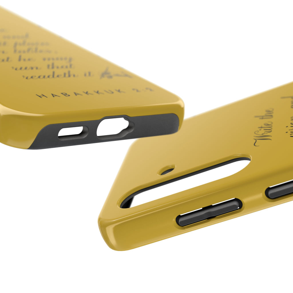 Habakkuk 2:2 Scriptural Tough Phone Case — "Write the vision" Christian Phone Cover