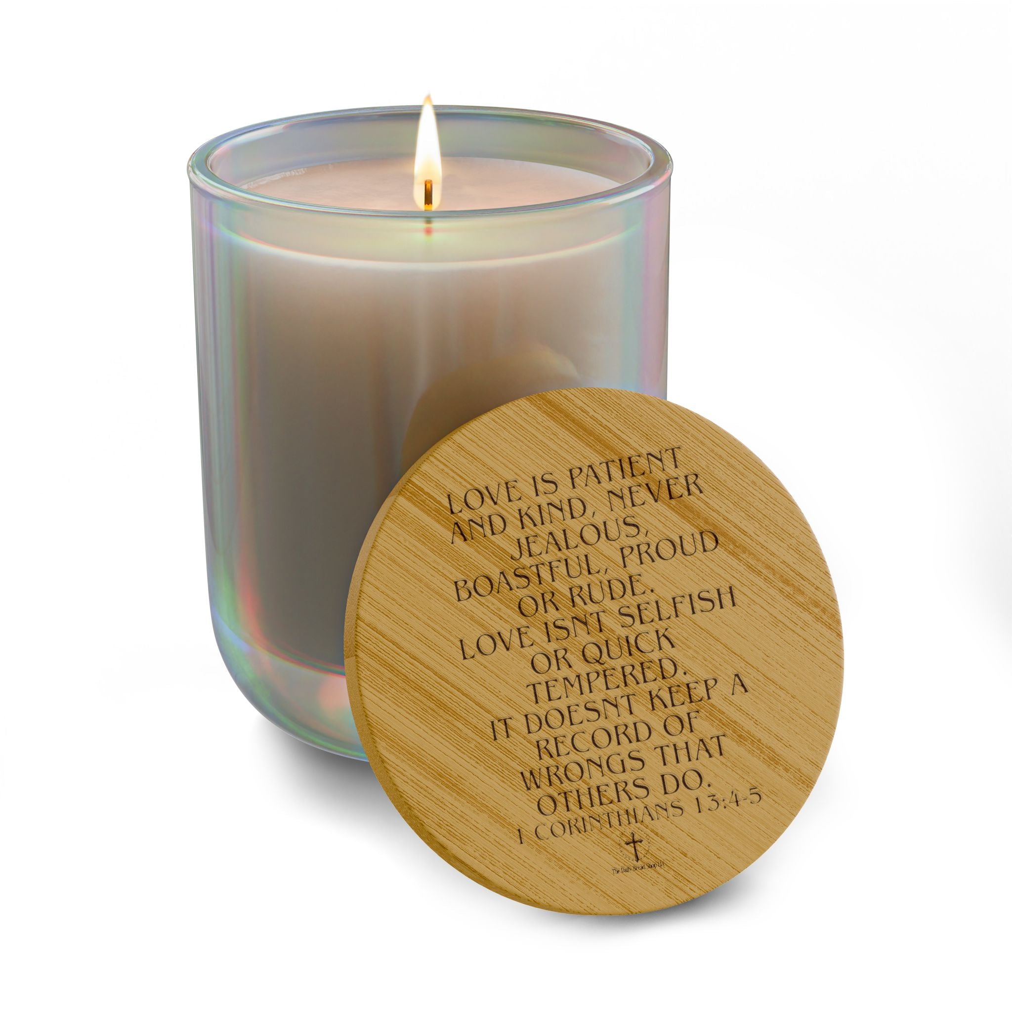 Engraved 14oz Scented Soy Candle – Natural Bamboo Lid, Aromatherapy Gift