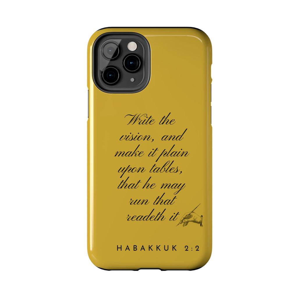 Habakkuk 2:2 Scriptural Tough Phone Case — "Write the vision" Christian Phone Cover
