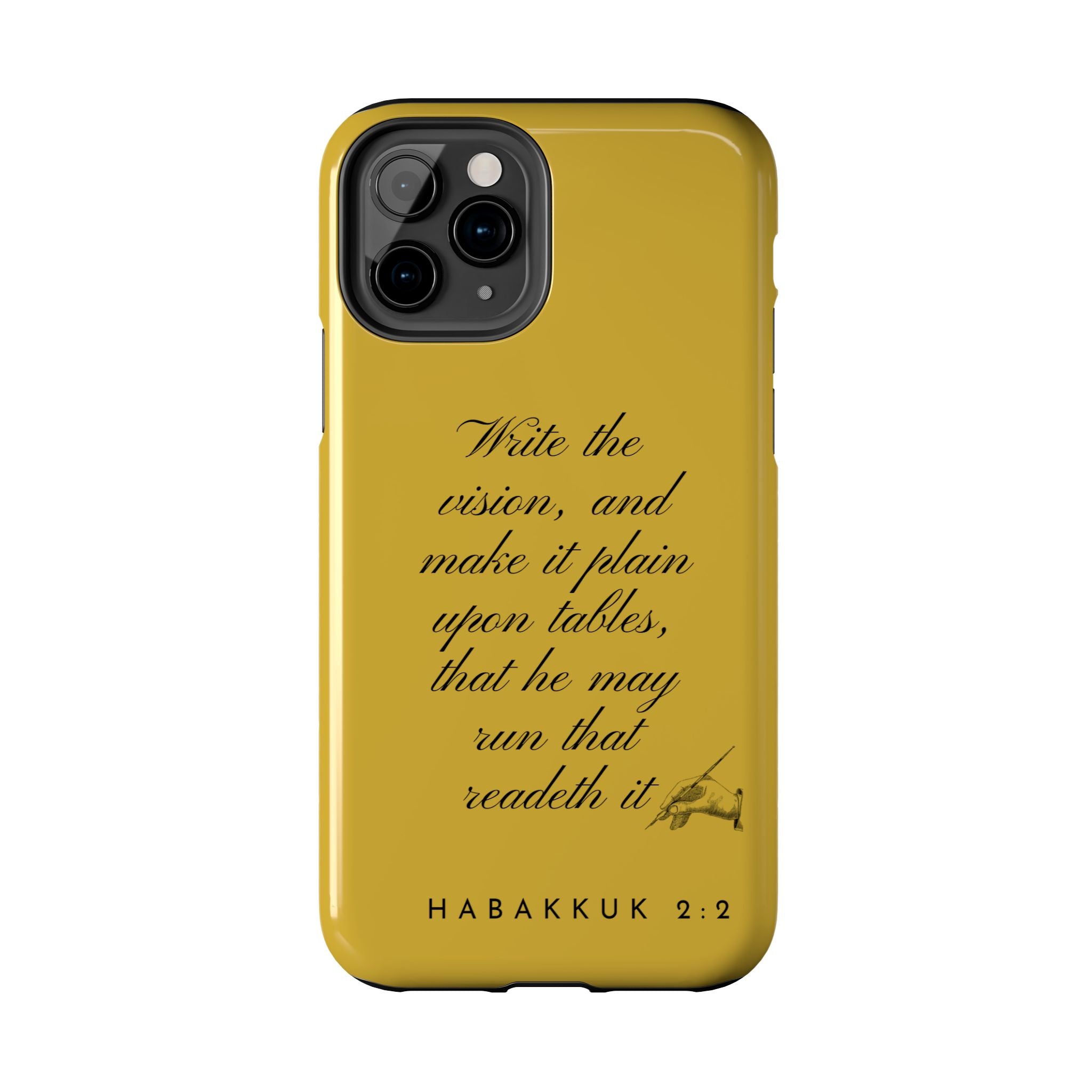 Habakkuk 2:2 Scriptural Tough Phone Case — "Write the vision" Christian Phone Cover