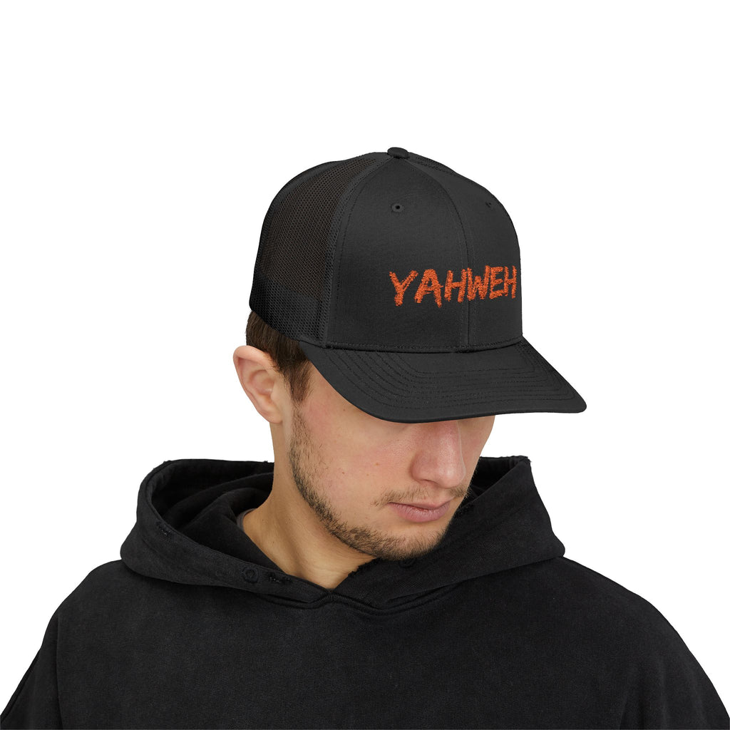 Yahweh Embroidered Trucker Cap (Mesh Back)