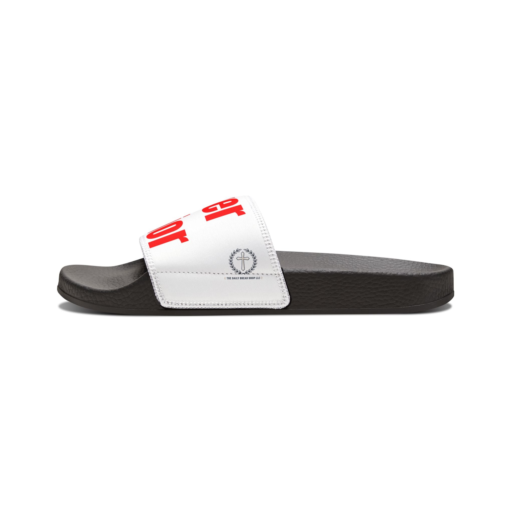 Prayer Warrior Slide Sandals for Men — Removable Strap Casual Beach & Pool Slides
