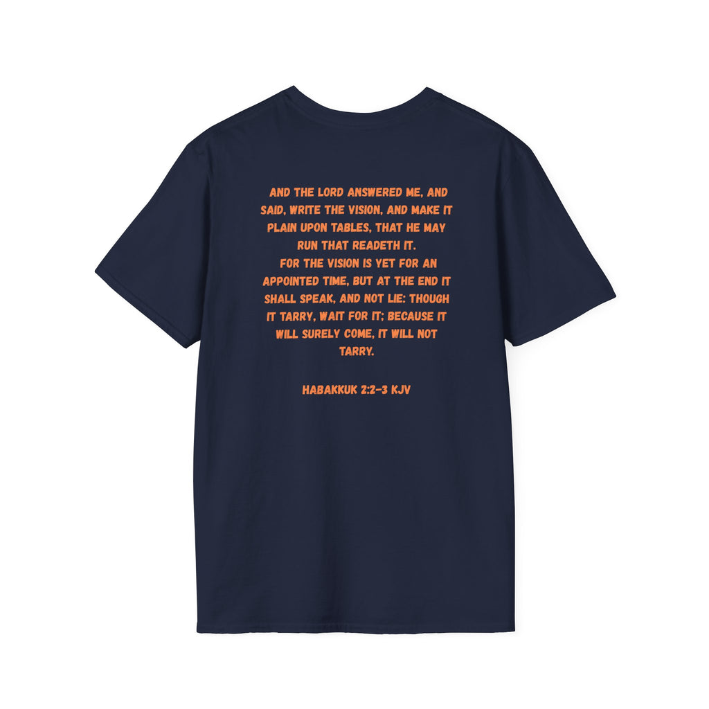 T-Shirt — Funny Biblical Ostrich Comic (Habakkuk 2:2-3)