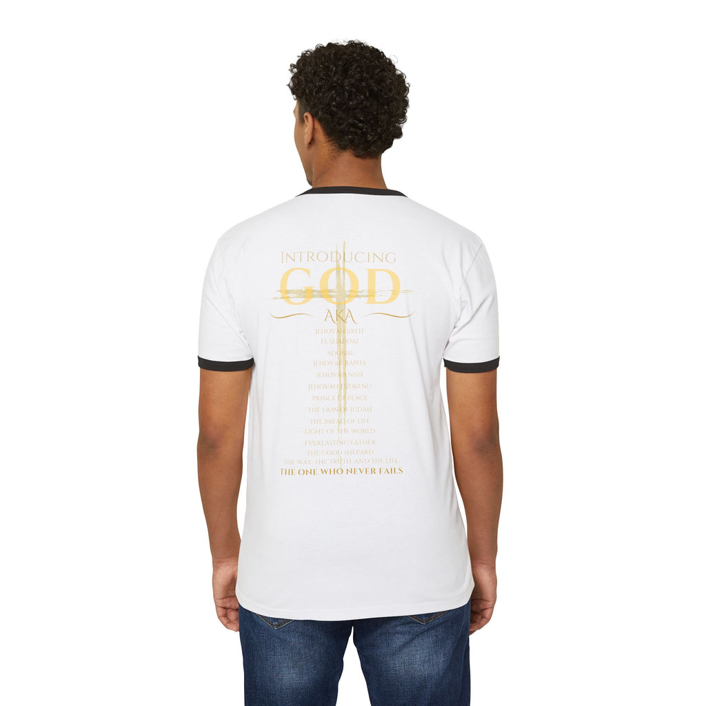 Introducing God Cross Ringer T-Shirt – Faith-Based Vintage Style