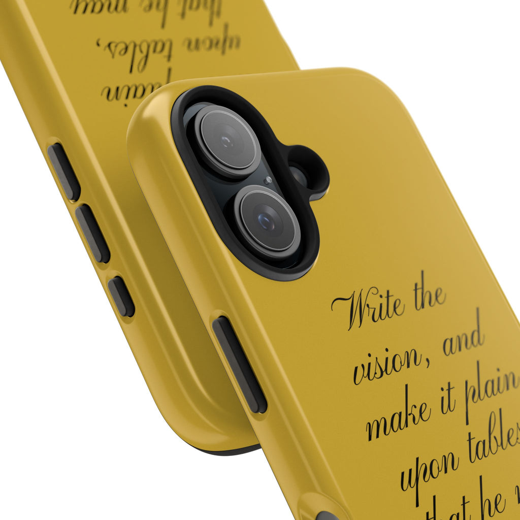 Habakkuk 2:2 Scriptural Tough Phone Case — "Write the vision" Christian Phone Cover