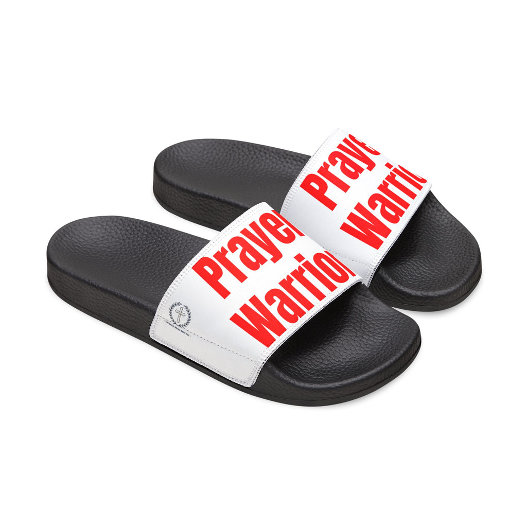 Prayer Warrior Slide Sandals for Men — Removable Strap Casual Beach & Pool Slides