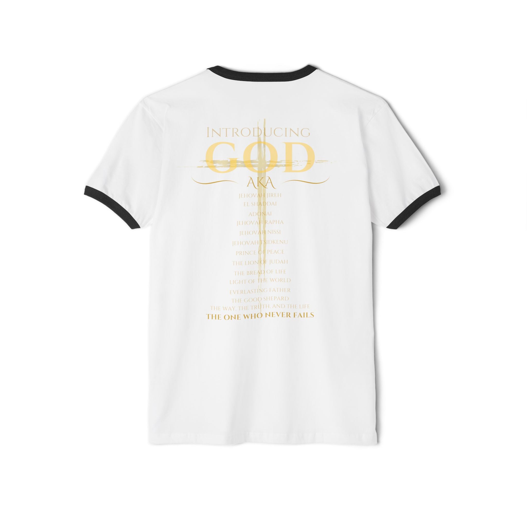 Introducing God Cross Ringer T-Shirt – Faith-Based Vintage Style