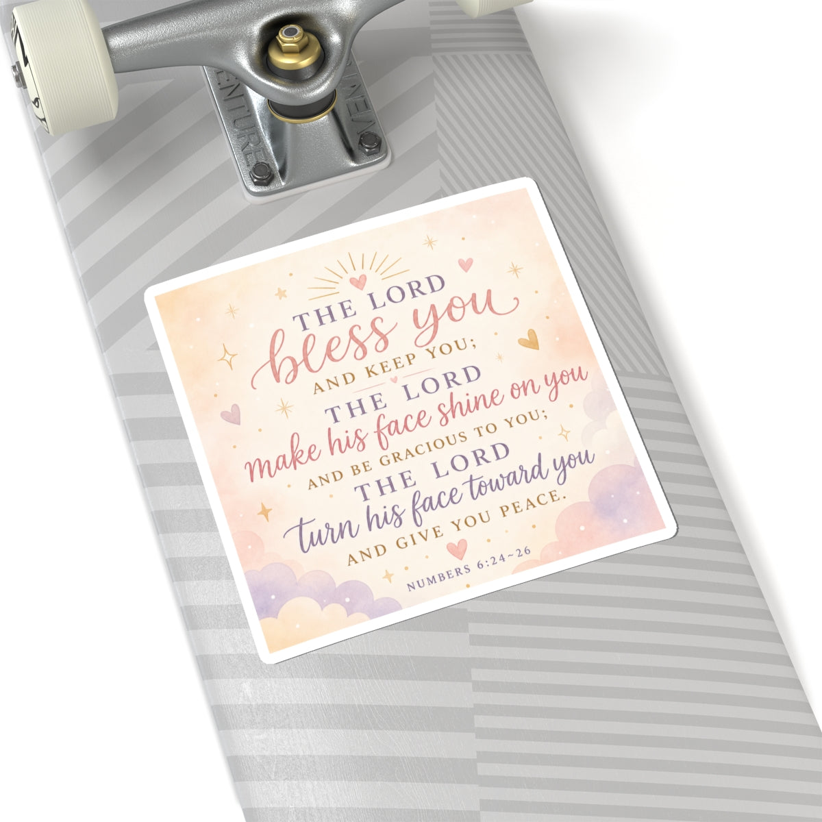 Bless You Bible Verse Sticker — Numbers 6:24-26 Inspirational Kiss-Cut Sticker