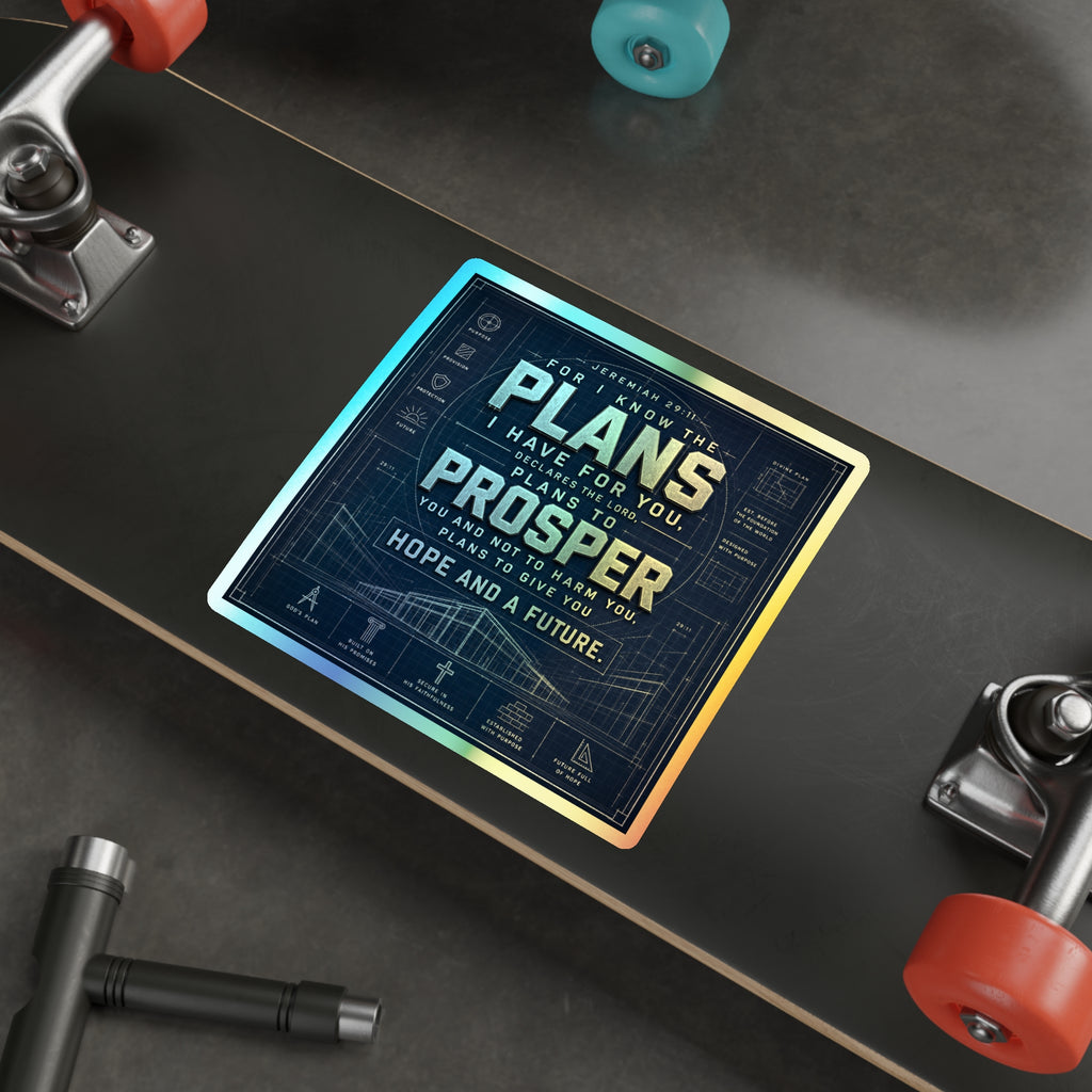 Holographic 'Plans to Prosper' Die-Cut Sticker — Jeremiah 29:11 Inspirational Faith Sticker
