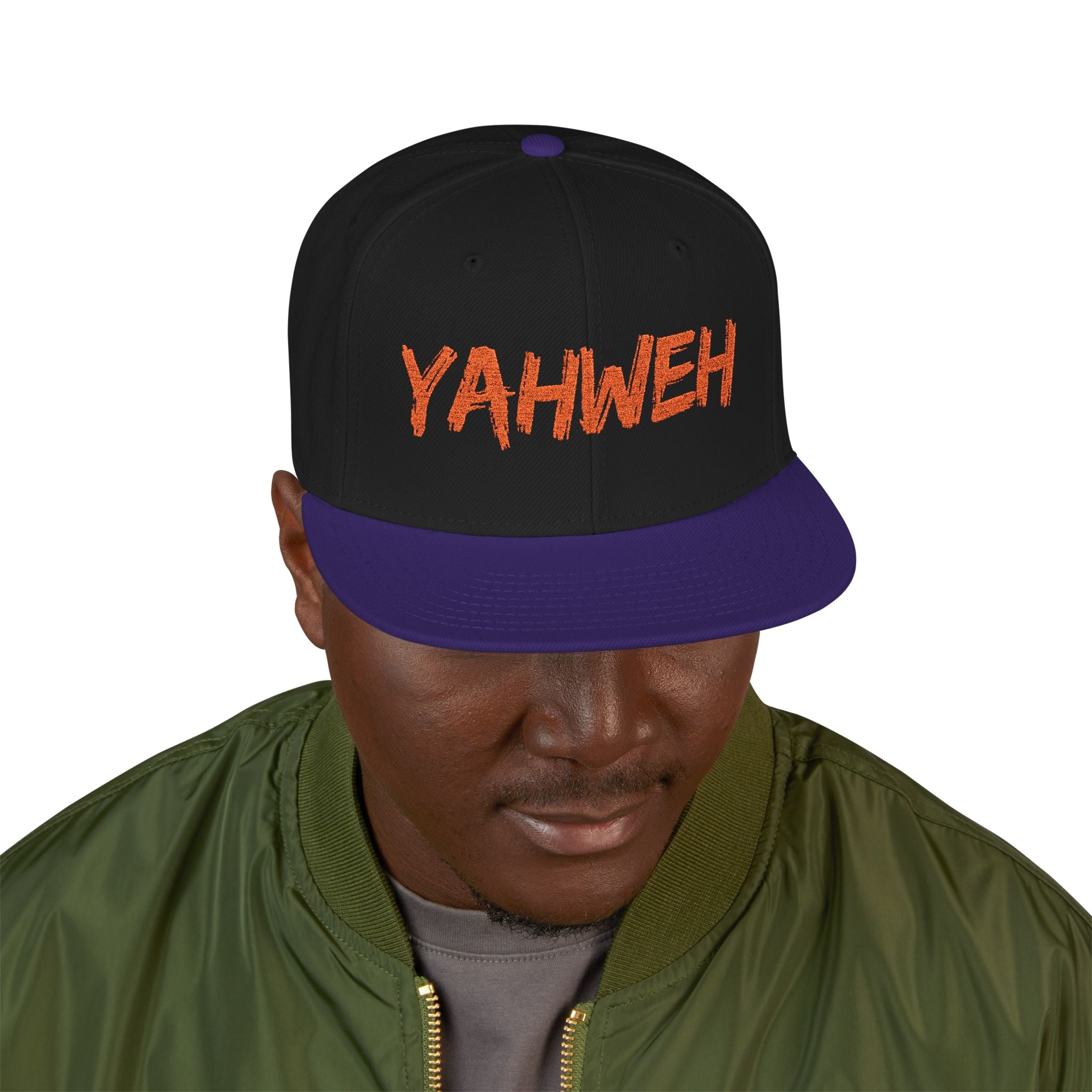 Embroidered "Yahweh" Snapback Hat - Streetwear Christian Cap