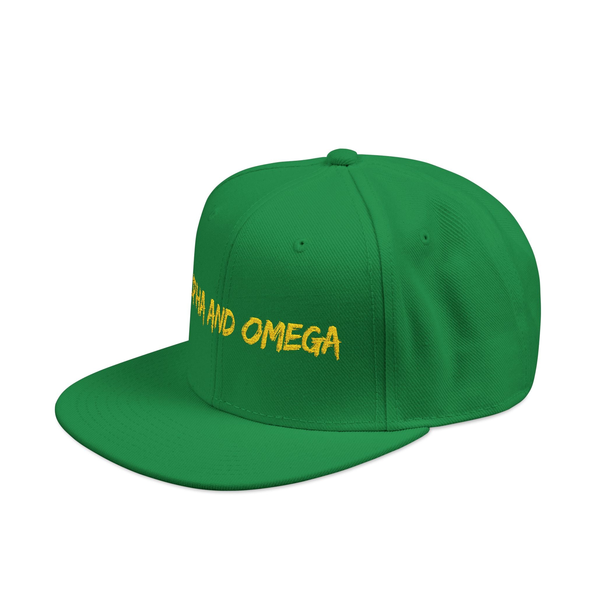 Embroidered "Alpha and Omega" Snapback Hat - Streetwear Trucker Cap