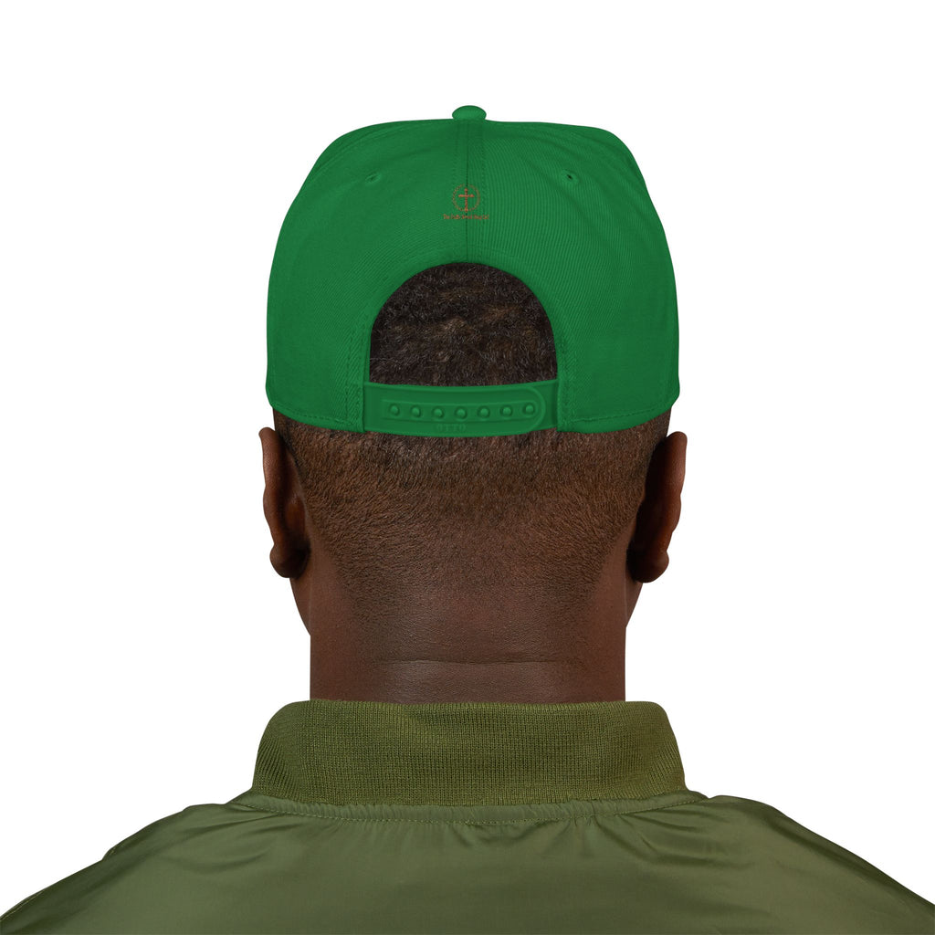 Embroidered Snapback Hat — “As For Me And My House, We Will Serve the Lord” Streetwear Cap