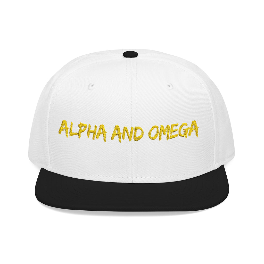 Embroidered "Alpha and Omega" Snapback Hat - Streetwear Trucker Cap
