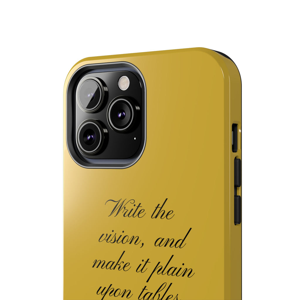 Habakkuk 2:2 Scriptural Tough Phone Case — "Write the vision" Christian Phone Cover