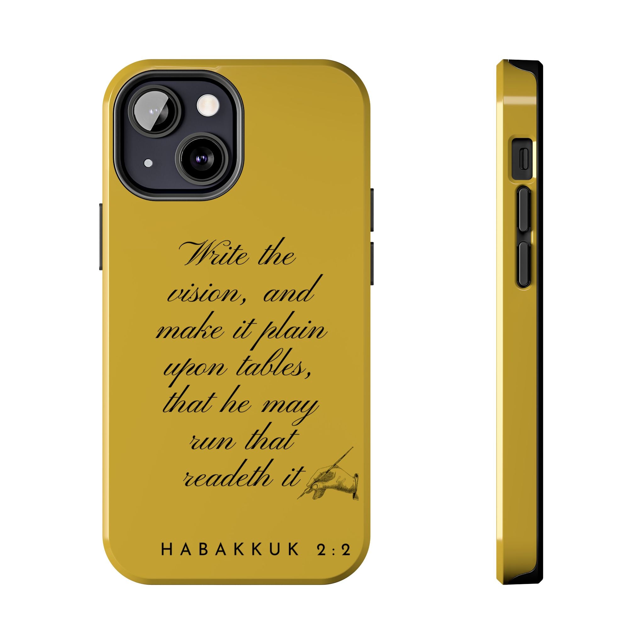 Habakkuk 2:2 Scriptural Tough Phone Case — "Write the vision" Christian Phone Cover