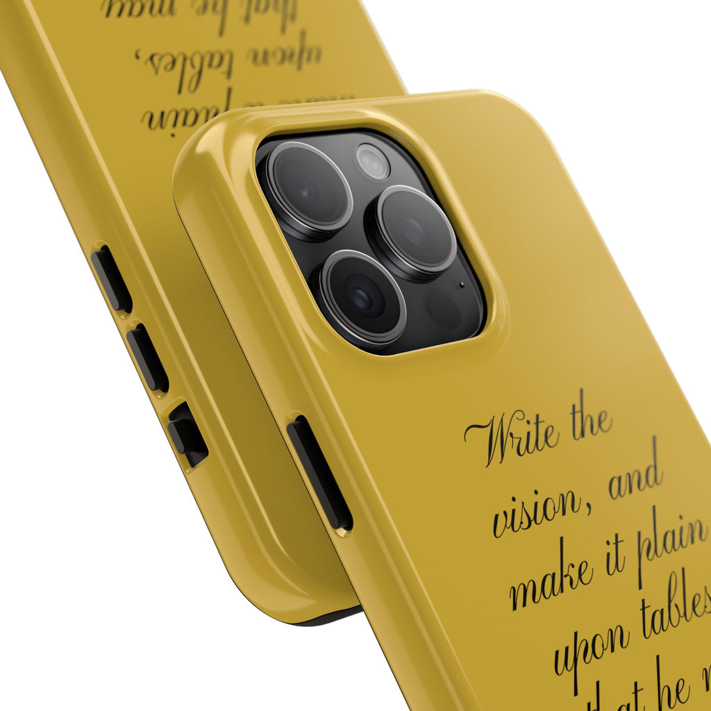 Habakkuk 2:2 Scriptural Tough Phone Case — "Write the vision" Christian Phone Cover