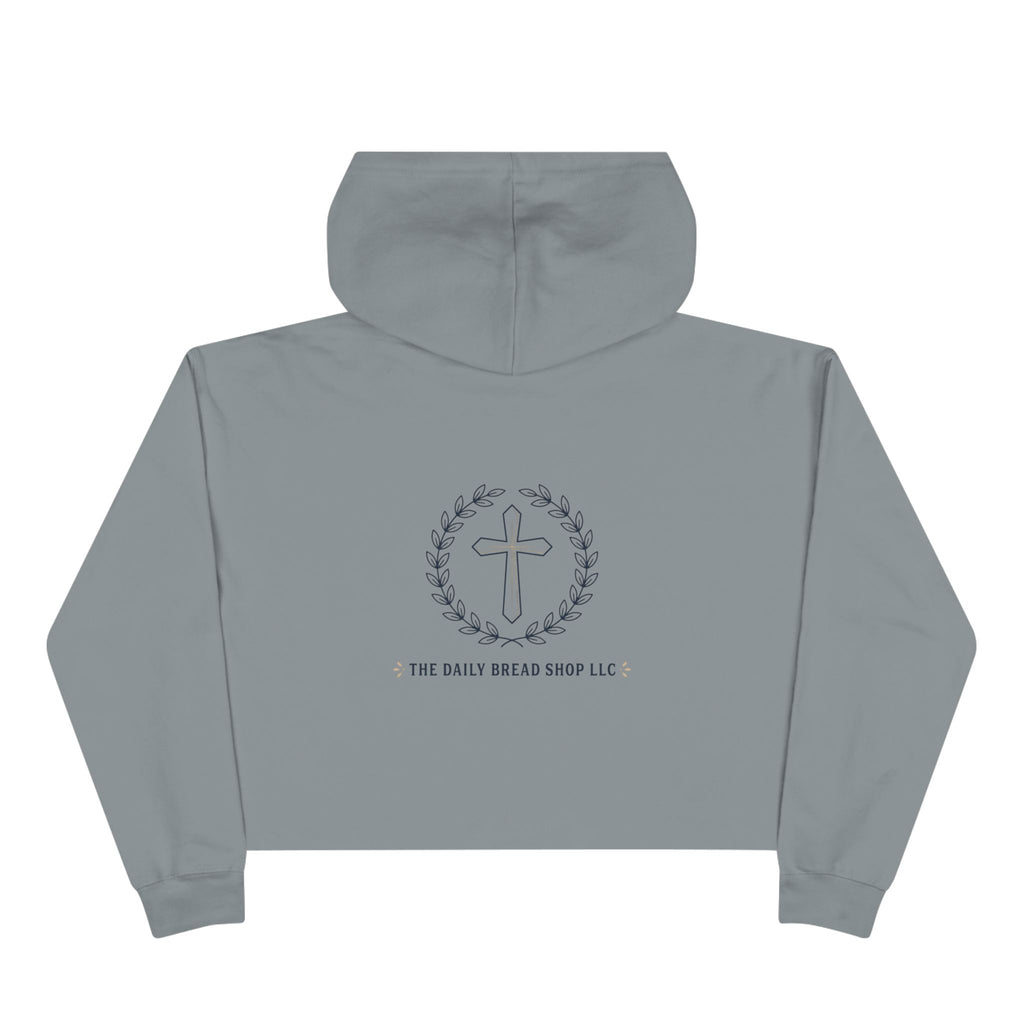 Christian Crop Hoodie — “God Don't Play Bout Me” Faith Graphic Cropped Hoodie