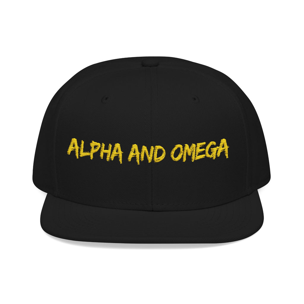 Embroidered "Alpha and Omega" Snapback Hat - Streetwear Trucker Cap