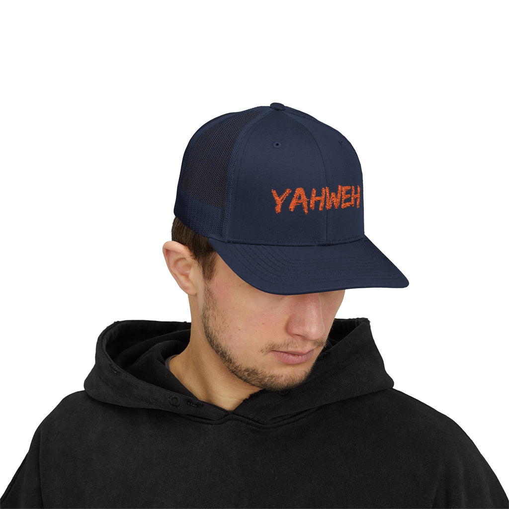 Yahweh Embroidered Trucker Cap (Mesh Back)