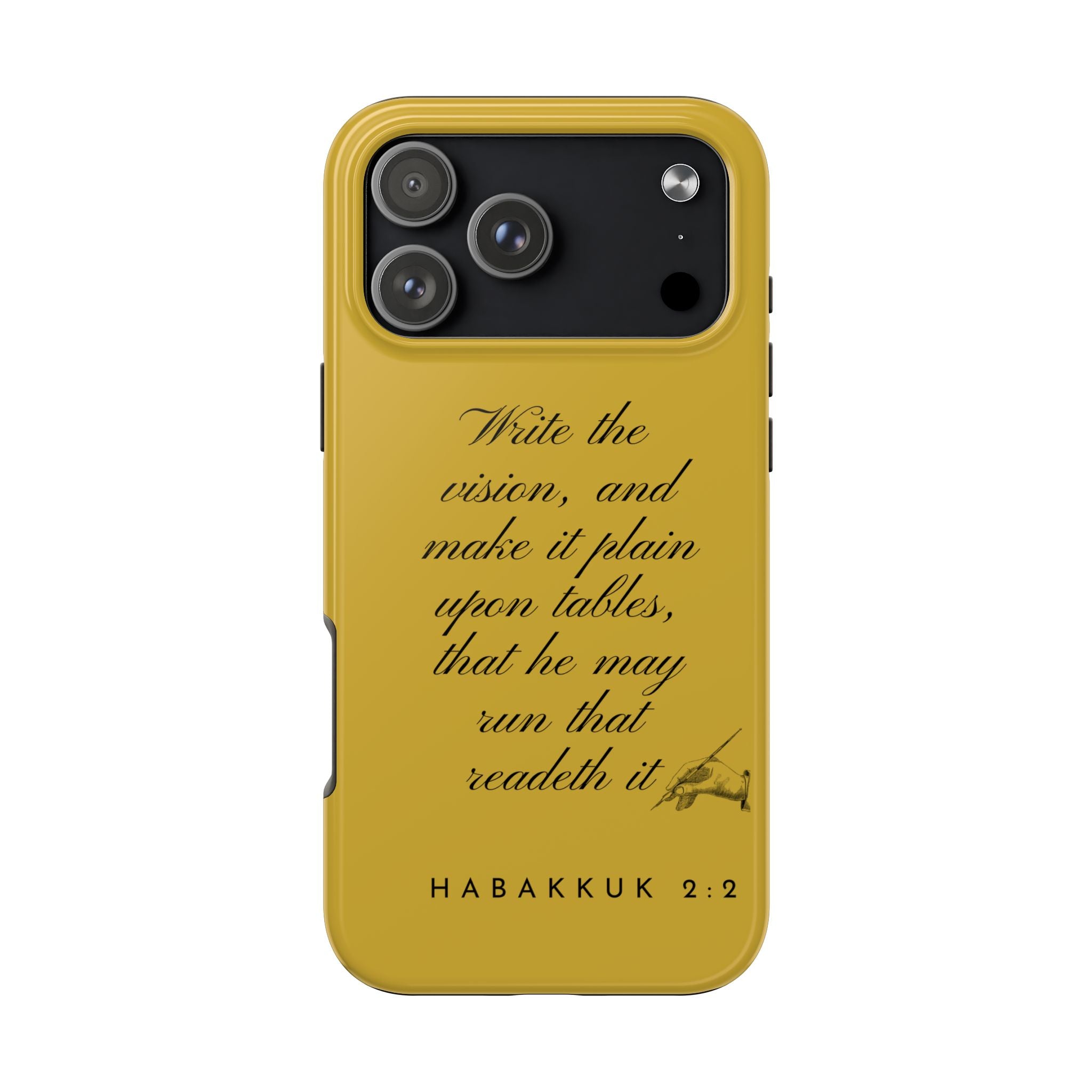 Habakkuk 2:2 Scriptural Tough Phone Case — "Write the vision" Christian Phone Cover