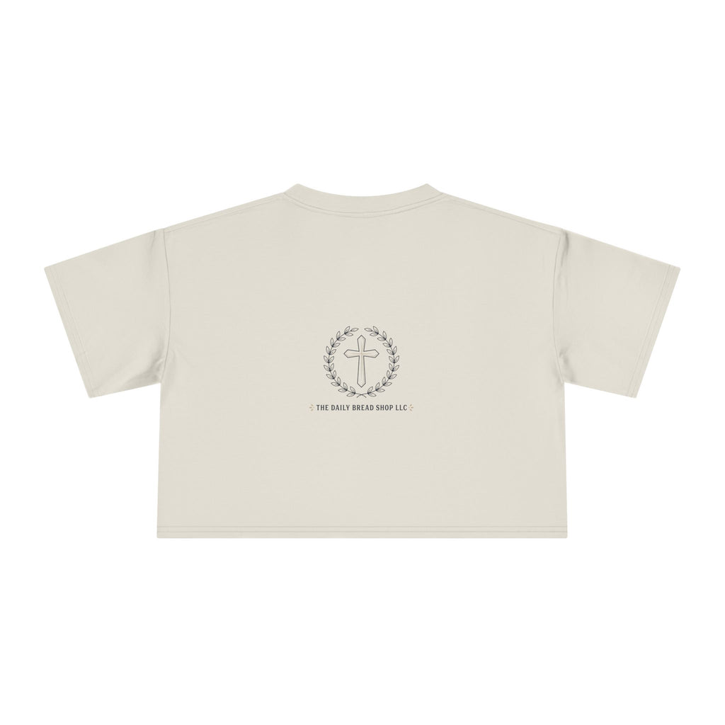 Loved Crop Tee — Christian Faith Message Women’s Cropped Shirt
