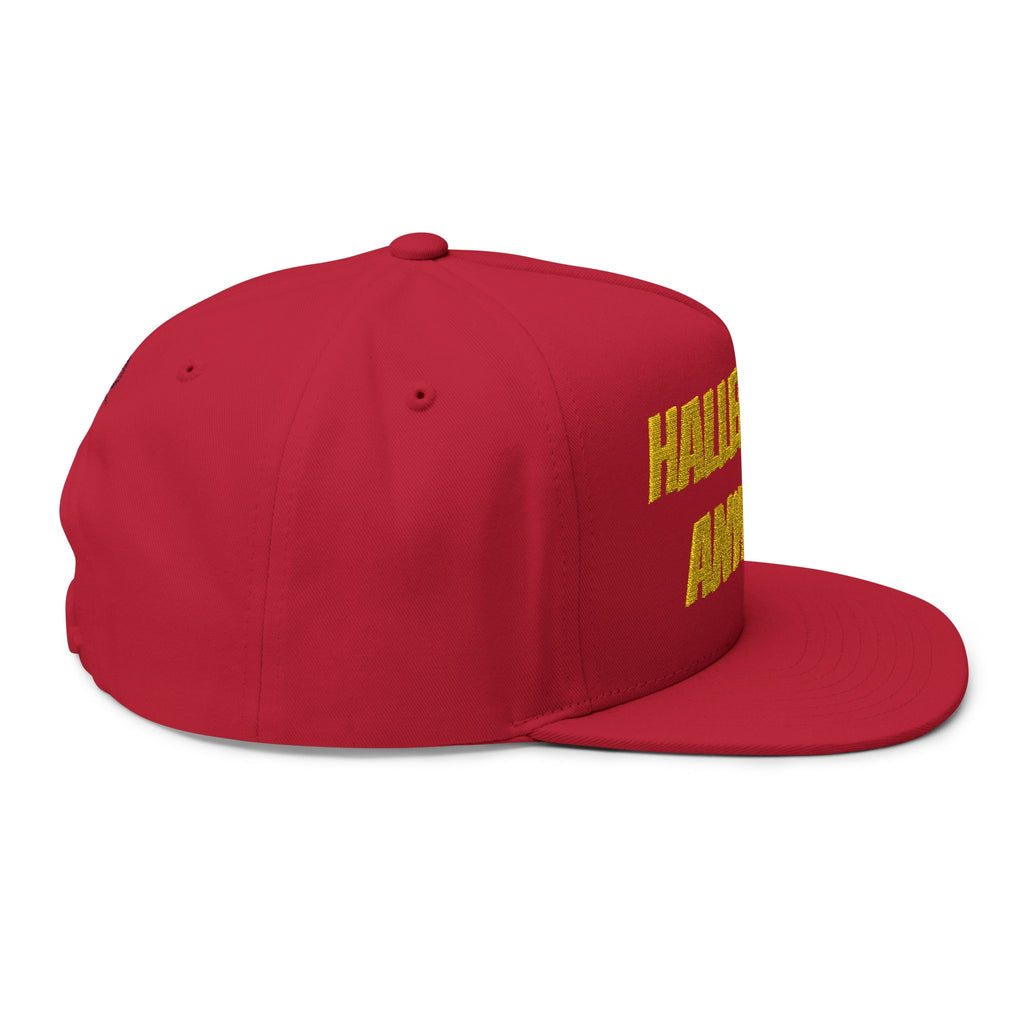 Hallelujah Anyway Flat Bill Cap — Embroidered Christian Snapback