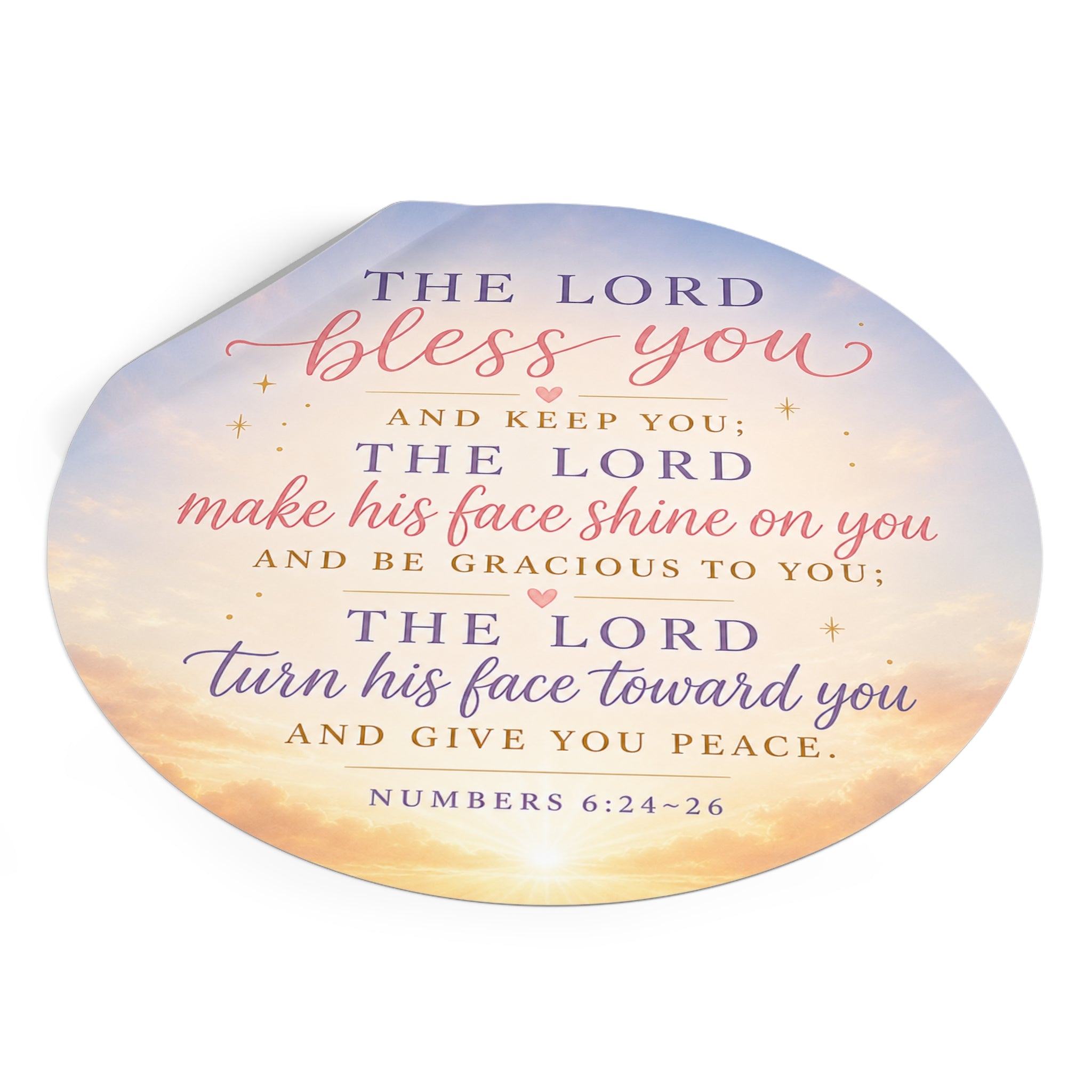 Bless You Vinyl Sticker — Numbers 6:24-26 Scripture Praise Sticker