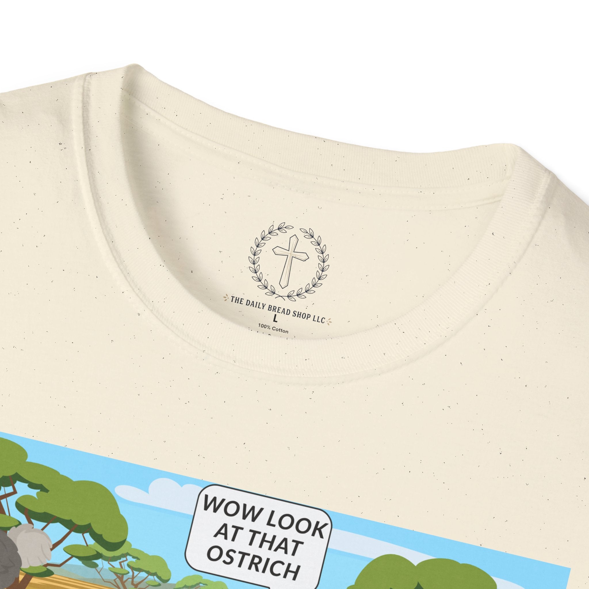 T-Shirt — Funny Biblical Ostrich Comic (Habakkuk 2:2-3)