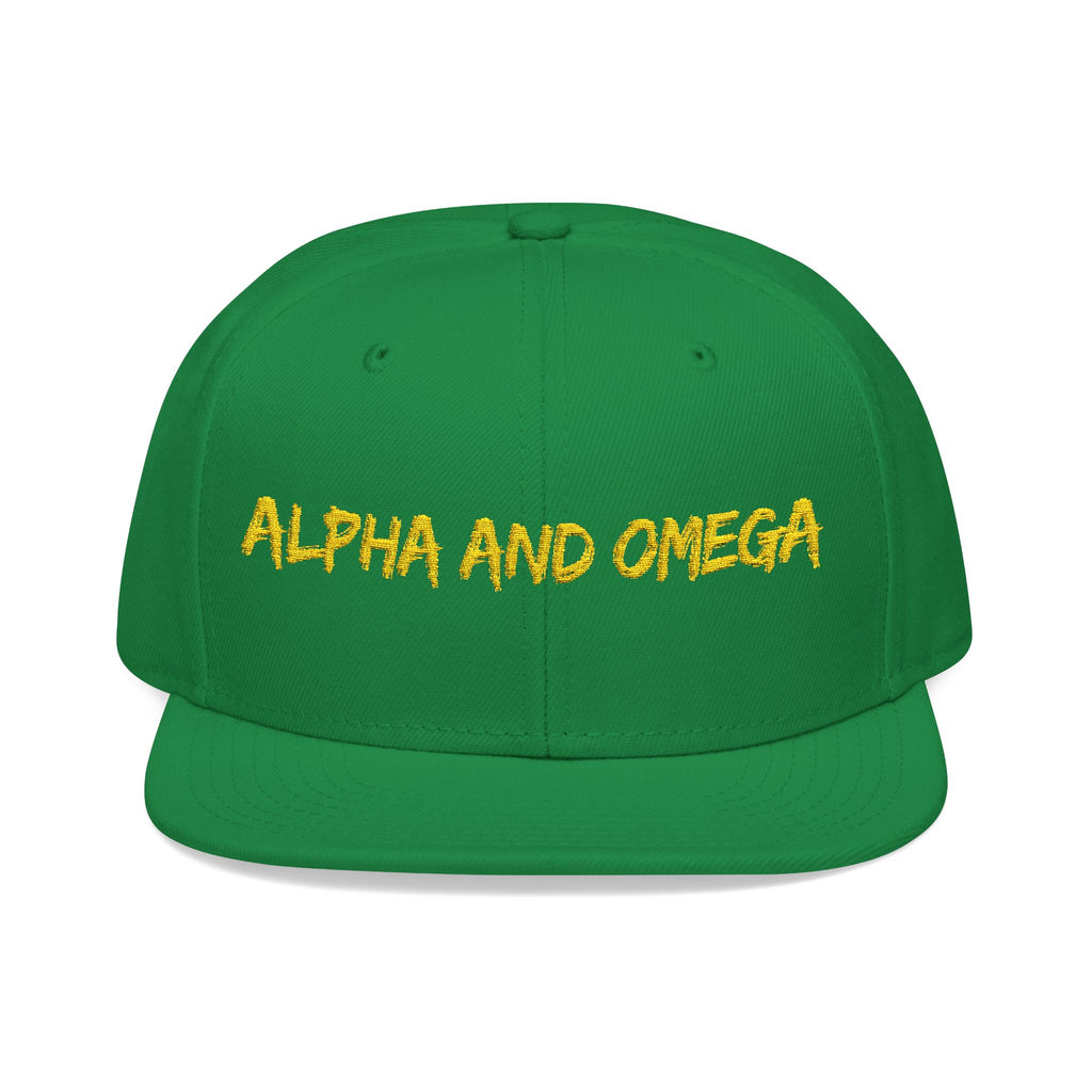 Embroidered "Alpha and Omega" Snapback Hat - Streetwear Trucker Cap