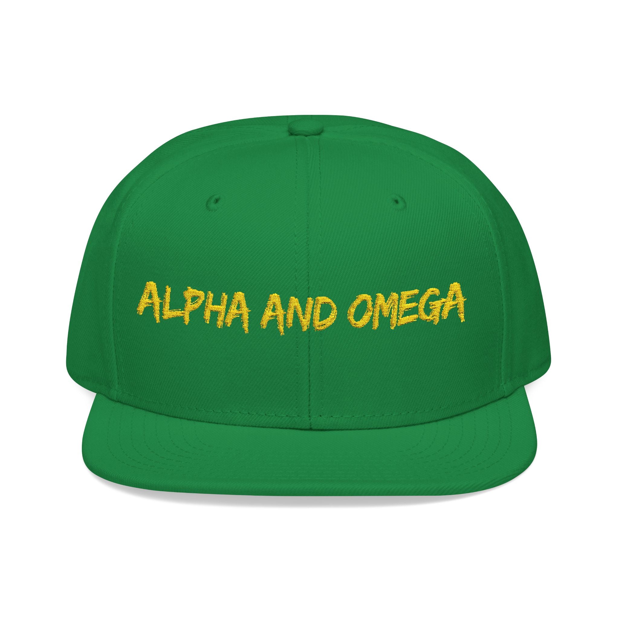 Embroidered "Alpha and Omega" Snapback Hat - Streetwear Trucker Cap