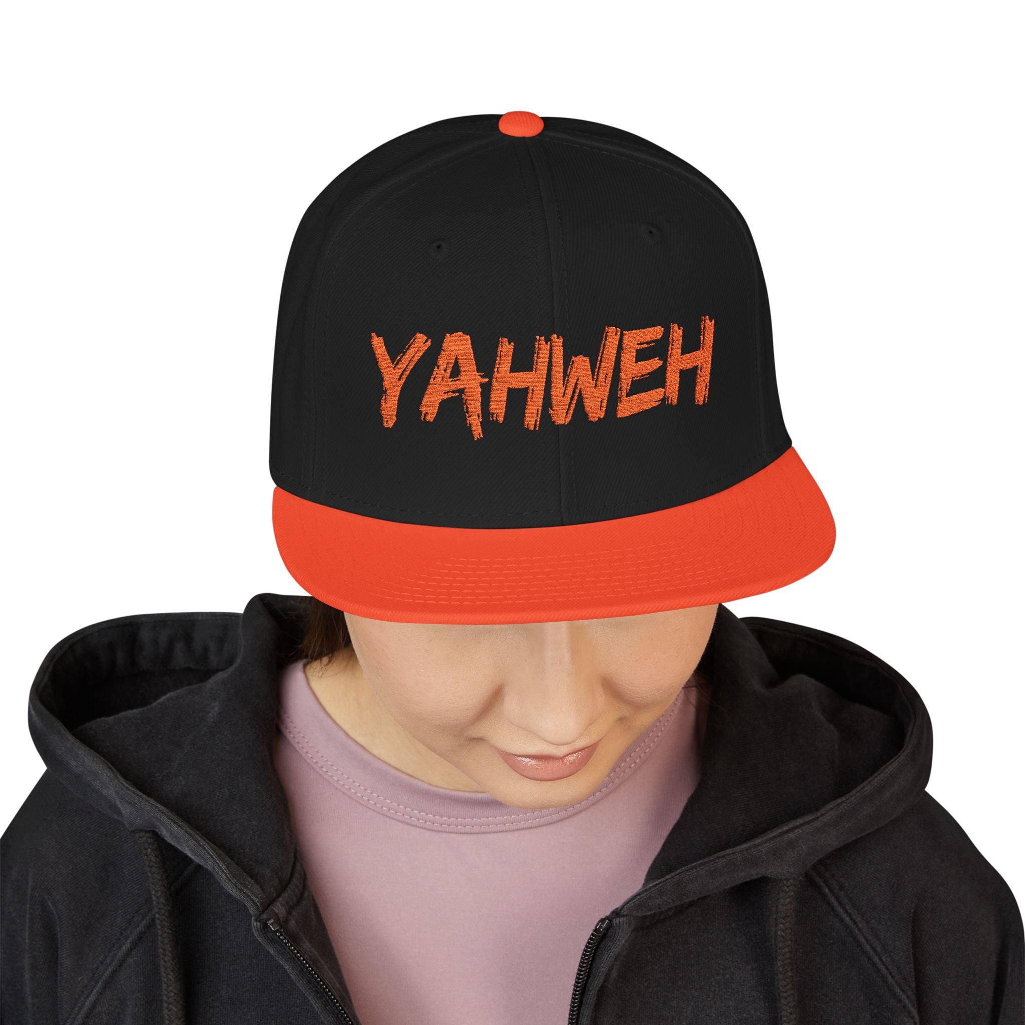 Embroidered "Yahweh" Snapback Hat - Streetwear Christian Cap