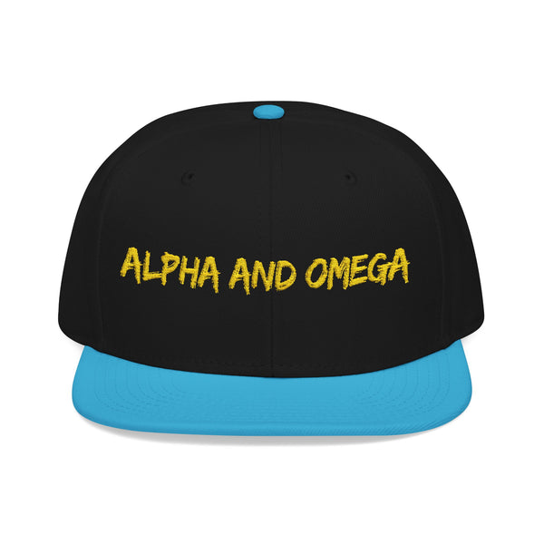 Embroidered "Alpha and Omega" Snapback Hat - Streetwear Trucker Cap