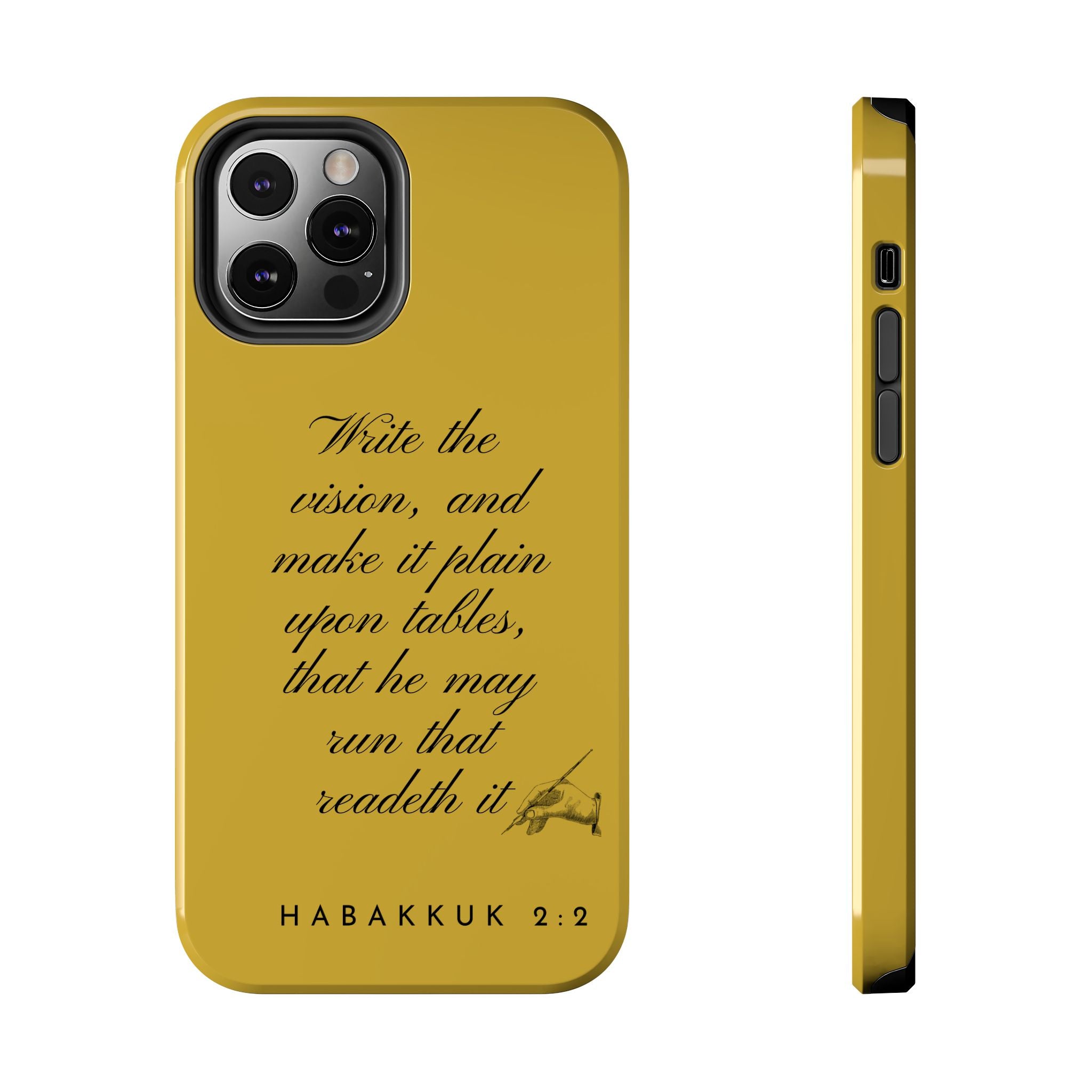 Habakkuk 2:2 Scriptural Tough Phone Case — "Write the vision" Christian Phone Cover