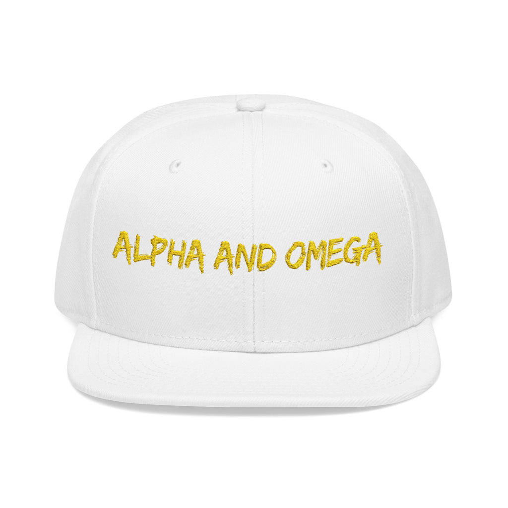 Embroidered "Alpha and Omega" Snapback Hat - Streetwear Trucker Cap
