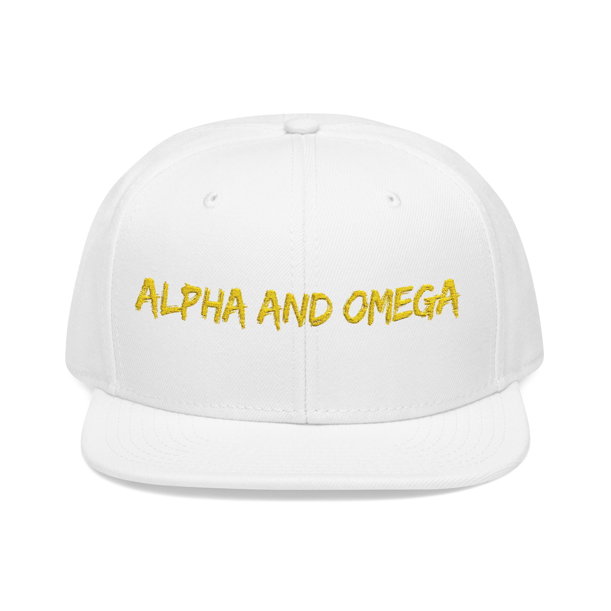 Embroidered "Alpha and Omega" Snapback Hat - Streetwear Trucker Cap