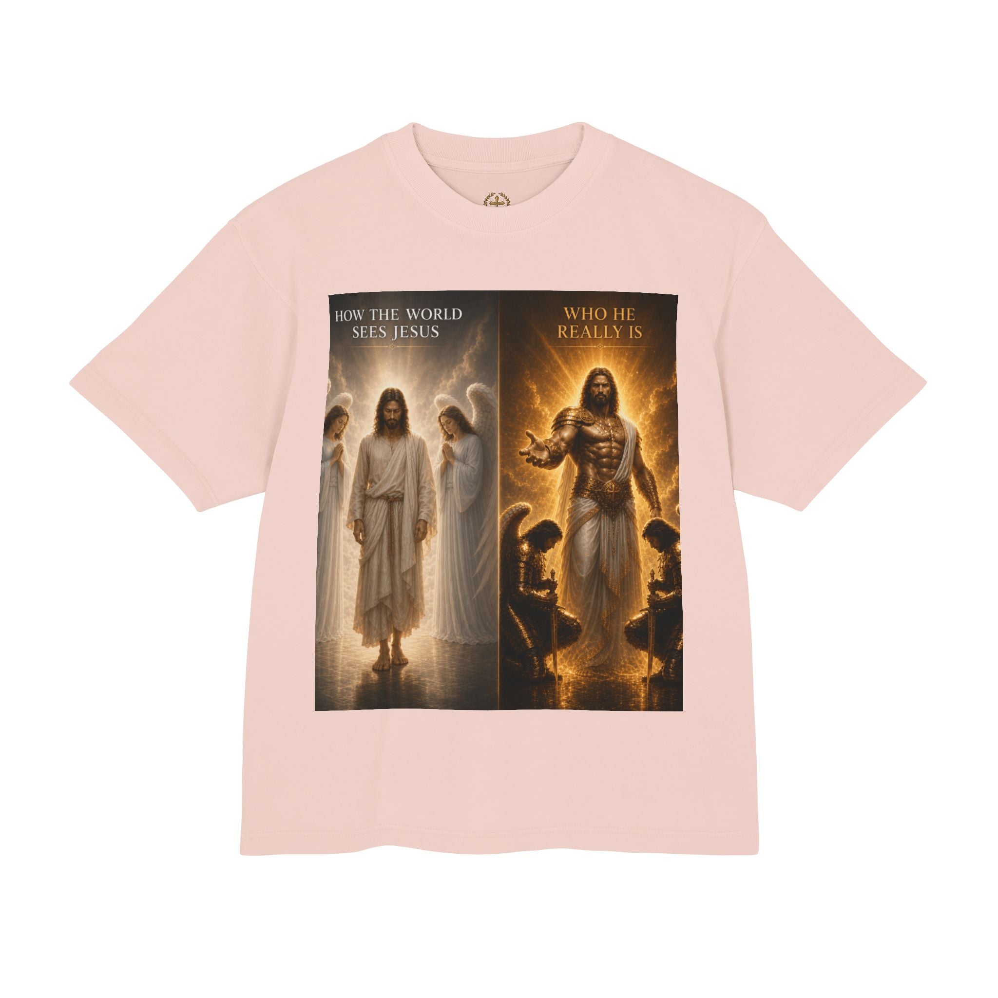 Faith Contrast T‑Shirt — "How the World Sees vs Who He Really Is" Inspirational Tee