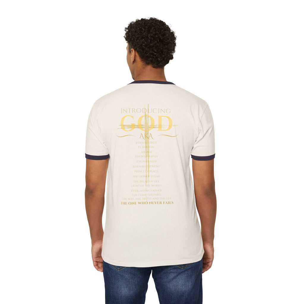 Introducing God Cross Ringer T-Shirt – Faith-Based Vintage Style