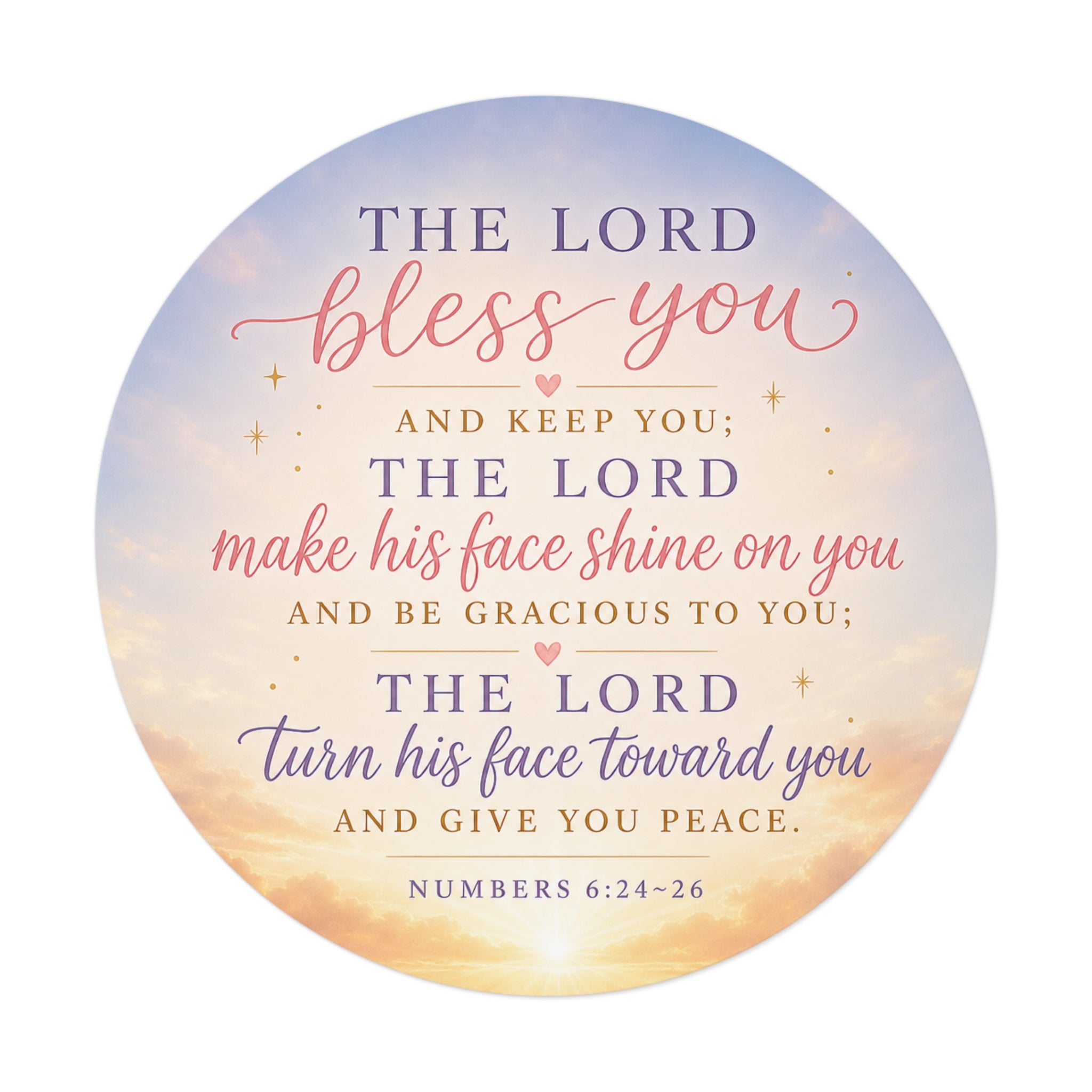 Bless You Vinyl Sticker — Numbers 6:24-26 Scripture Praise Sticker