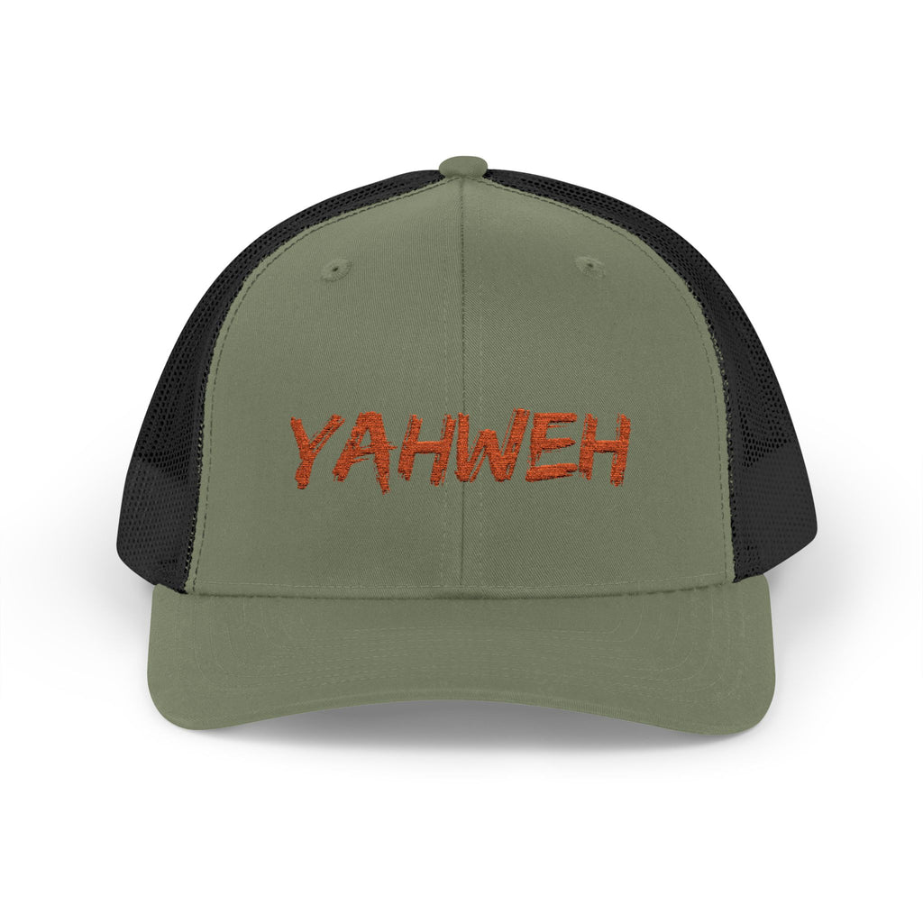 Yahweh Embroidered Trucker Cap (Mesh Back)