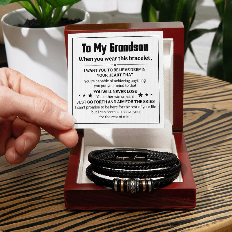 Love You Forever Believe Deep (To My Grandson) – Bracelet